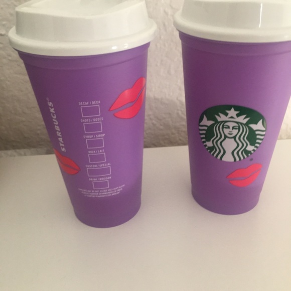 Starbucks Color Changing Lips Hot Cup set of Two - Picture 2 of 3